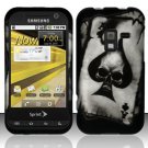 Hard Plastic Rubber Feel Design Case for Samsung Conquer 4G D600 - Ace of Spade Skull