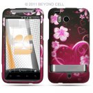 Hard Plastic Rubber Feel Design Case for HTC Thunderbolt 4G (Verizon) - Lovely Heart