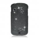 Hard Plastic Bling Rhinestone Design Case for Samsung Stratosphere i405 - Black