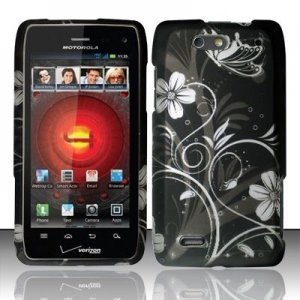 Hard Plastic Rubber Feel Design Case for Motorola Droid 4 XT894 (Verizon) - Midnight Garden
