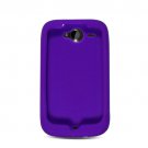 Soft Silicone Skin Cover Case for HTC Wildfire 6225 - Purple