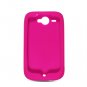 Soft Silicone Skin Cover Case for HTC Wildfire 6225 - Hot Pink