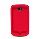 Soft Silicone Skin Cover Case for HTC Wildfire 6225 - Red