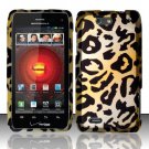 Hard Plastic Rubber Feel Design Case for Motorola Droid 4 XT894 (Verizon) - Golden Cheetah
