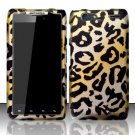 Hard Plastic Rubber Feel Design Case for Motorola Droid RAZR Maxx XT916 - Golden Cheetah