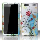 Hard Plastic Rubber Feel Design Case for Motorola Droid RAZR Maxx XT916 - Flowery Design