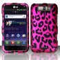 Hard Plastic Rubberized Design Case for LG Connect 4G (MetroPCS)/Viper 4G (Sprint) - Pink Leopard