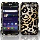 Hard Plastic Rubberized Design Case for LG Connect 4G (MetroPCS)/Viper 4G (Sprint) - Golden Cheetah
