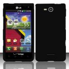 Hard Plastic 2-Piece Snap On Rubberized Case for LG Lucid 4G VS840 - Black