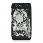 Hard Plastic Rubber Feel Design Case for Motorola Droid RAZR Maxx XT913/XT916 - Black Skull & Angel