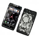 Hard Plastic Rubber Feel Design Case for Motorola Droid RAZR Maxx XT913/XT916 - Black Skull & Angel