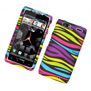 Hard Plastic Rubber Feel Design Case for Motorola Droid RAZR Maxx XT913/XT916 - Abstract Zebra