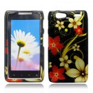 Hard Plastic Design Case for Motorola Droid RAZR Maxx XT913/XT916 - Red and Gold Flowers