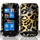 Hard Plastic 2 Piece Snap On Rubberized Case for Nokia Lumia 710 - Golden Cheetah