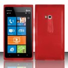 Soft TPU Gel Skin Cover Case for Nokia Lumia 900 (AT&T) - Red