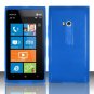Soft TPU Gel Skin Cover Case for Nokia Lumia 900 (AT&T) - Blue