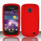 Soft Silicone Skin Cover Case for Samsung illusion i110 (Verizon) - Red