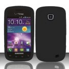 Soft Silicone Skin Cover Case for Samsung illusion i110 (Verizon) - Black