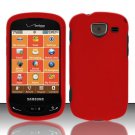 Hard Plastic 2 Piece Snap On Rubberized Case for Samsung Brightside U380 - Red