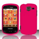 Hard Plastic 2 Piece Snap On Rubberized Case for Samsung Brightside U380 - Rose Pink