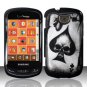 Hard Plastic 2 Piece Snap On Rubberized Design Case for Samsung Brightside U380 - Ace of Spade Skull