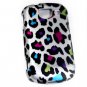 Hard Plastic Snap On Rubberized Design Case for Samsung Brightside U380 - Rainbow Leopard