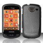 Hard Plastic Snap On Rubberized Design Case for Samsung Brightside U380 - Carbon Fiber