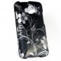 Hard Plastic Snap On Rubberized Design Case for Samsung Rugby Smart i847 - Midnight Garden