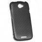 Hard Plastic Rubberized Snap On Design Case for HTC One S/Ville (T-Mobile) - Carbon Fiber