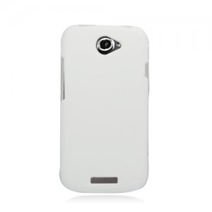 Hard Plastic 2-Piece Rubberized Snap On Cover Case for HTC One S/Ville (T-Mobile) - White