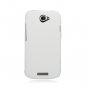 Hard Plastic 2-Piece Rubberized Snap On Cover Case for HTC One S/Ville (T-Mobile) - White