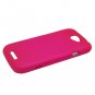 Hard Plastic 2-Piece Rubberized Snap On Cover Case for HTC One S/Ville (T-Mobile) - Hot Pink