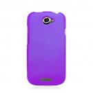 Hard Plastic 2-Piece Rubberized Snap On Cover Case for HTC One S/Ville (T-Mobile) - Purple