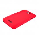 Hard Plastic 2-Piece Rubberized Snap On Cover Case for HTC One X/Elite (AT&T) - Red