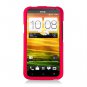 Hard Plastic 2-Piece Rubberized Snap On Cover Case for HTC One X/Elite (AT&T) - Red