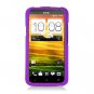 Hard Plastic 2-Piece Rubberized Snap On Cover Case for HTC One X/Elite (AT&T) - Purple