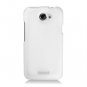 Hard Plastic 2-Piece Rubberized Snap On Cover Case for HTC One X/Elite (AT&T) - White