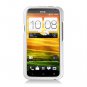 Hard Plastic 2-Piece Rubberized Snap On Cover Case for HTC One X/Elite (AT&T) - White