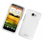 Hard Plastic 2-Piece Rubberized Snap On Cover Case for HTC One X/Elite (AT&T) - White