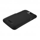 Hard Plastic 2-Piece Rubberized Snap On Cover Case for HTC One X/Elite (AT&T) - Black