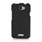 Hard Plastic 2-Piece Rubberized Snap On Cover Case for HTC One X/Elite (AT&T) - Black