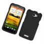 Hard Plastic 2-Piece Rubberized Snap On Cover Case for HTC One X/Elite (AT&T) - Black