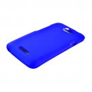 Hard Plastic 2-Piece Rubberized Snap On Cover Case for HTC One X/Elite (AT&T) - Blue