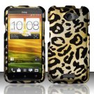 Hard Plastic 2-Piece Rubberized Snap On Design Case for HTC One X/Elite (AT&T) - Golden Cheetah