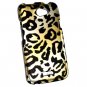 Hard Plastic 2-Piece Rubberized Snap On Design Case for HTC One X/Elite (AT&T) - Golden Cheetah