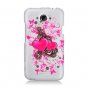 Hard Plastic 2-Piece Rubberized Snap On Design Case for HTC One X/Elite (AT&T) - Floating Hearts