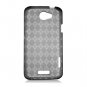 Soft TPU Gel Check Design Skin Cover Case for HTC One X/Elite (AT&T) - Smoke