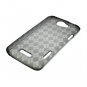 Soft TPU Gel Check Design Skin Cover Case for HTC One X/Elite (AT&T) - Smoke