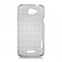 Soft TPU Gel Check Design Skin Cover Case for HTC One X/Elite (AT&T) - Clear