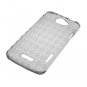 Soft TPU Gel Check Design Skin Cover Case for HTC One X/Elite (AT&T) - Clear